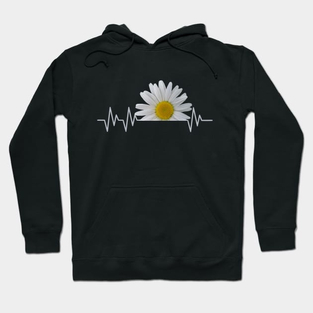 daisy flower daisies bloom floral heartbeat Hoodie by rh_naturestyles